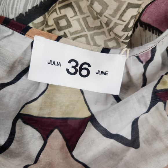Julia June Flowy Boho Dress Size 36 US Small Long Sleeve Art Lightweight NWT - Picture 9 of 11